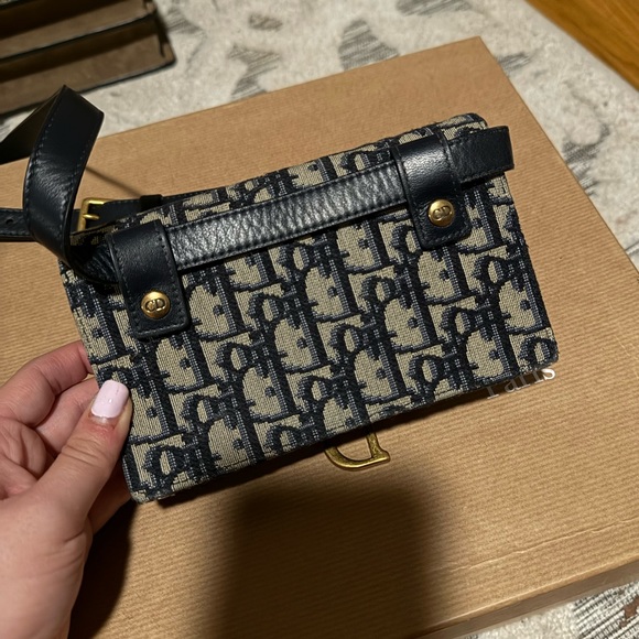 Dior Blue Oblique Saddle Belt Bag - Picture 4 of 7